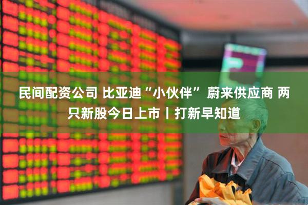 民间配资公司 比亚迪“小伙伴” 蔚来供应商 两只新股今日上市丨打新早知道