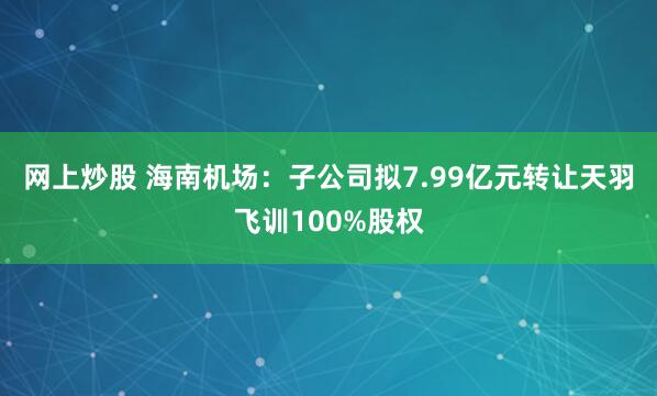 网上炒股 海南机场：子公司拟7.99亿元转让天羽飞训100%股权